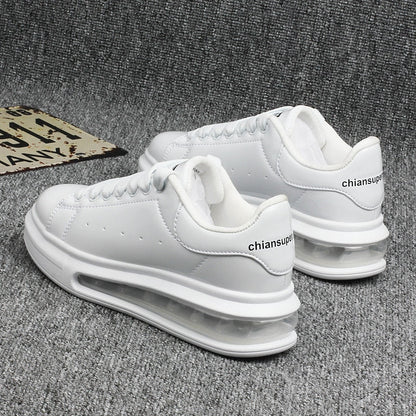 Shiny patent leather small white shoes women's couple models air cushion women's skateboard shoes sneakers women