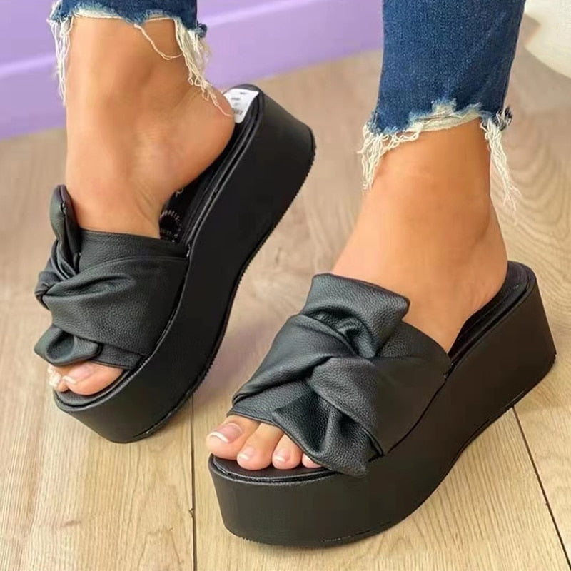 Women Sandals Women Heels Sandals For Summer Shoes Women Platform Sandals Soft Bottom Wedge Sandalias Mujer Summer Slippers Heel