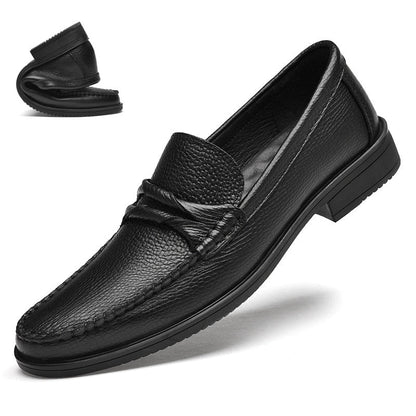 Genuine Leather Men Loafers Luxury Brand Italian Casual shoes High-end bespoke leather business shoes Slip On Driving Mocassins