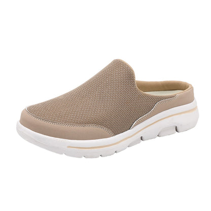 Men Casual Mules Mesh Breathable Flat Slippers Summer Couple Shoes Large Size Loafers Fashion Shoes Men Street Slippers