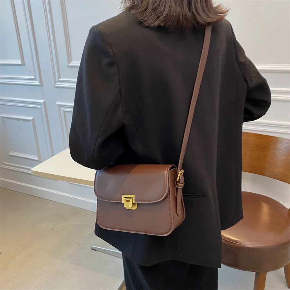 binfenxie Retro Shoulder Bags For Women New Designer Bag Luxury Crossbody Bag Dual Straps Messenger Bag Quality Mini Briefcase