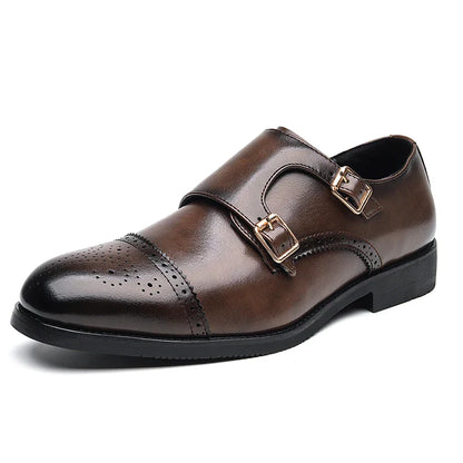 Luxury Men Casual Leather Dress Shoes Formal Elegant Business Loafers Social Autumn Office Party Wedding Flat Designer Shoe