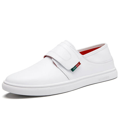 Genuine Leather young White Loafers summer Casual Mens lazy shoes Handmade Slip-On Driving Flats Moccasins Plus Size 37-46