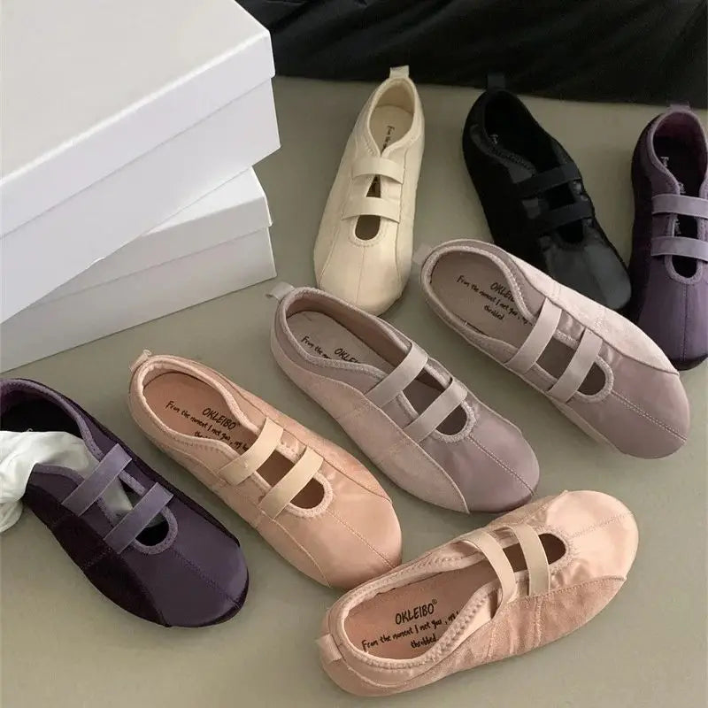 binfenxie  -   Ballet Flats Sneakers Shoes Women Round Toe Casual Silps Flat 2024 New Fashion Ballerinas Zapatos Mujer