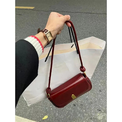 binfenxie All Match Ins Vintage Fashion Shoulder Bags Office Lady Korean Chic Simple Handbags Elegant Y2k Women Retro Casual  Underarm Bag