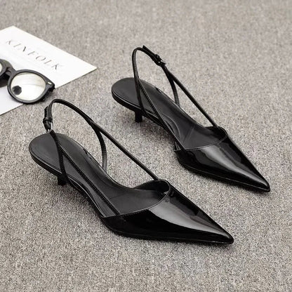 Women Pointed Toe Heels Shoes Sandals Dress Party Fashion Summer Slippers New Walking Flip Flops Pumps  Slides