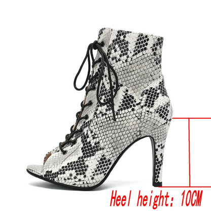 Fashion Women Dance Sandals Open Toe Gladiator Sexy Comfort Thin HIgh Heels Party Ballroom Latin Dance Shoes Woman's Plus Size