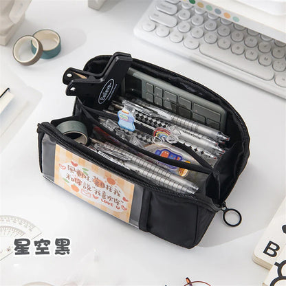 binfenxie Pencil Case Large Capacity Pen Case Estuches Escolares Kalemlik Astuccio Kawaii Productos Japanese Stationery Trousse Cute Bags