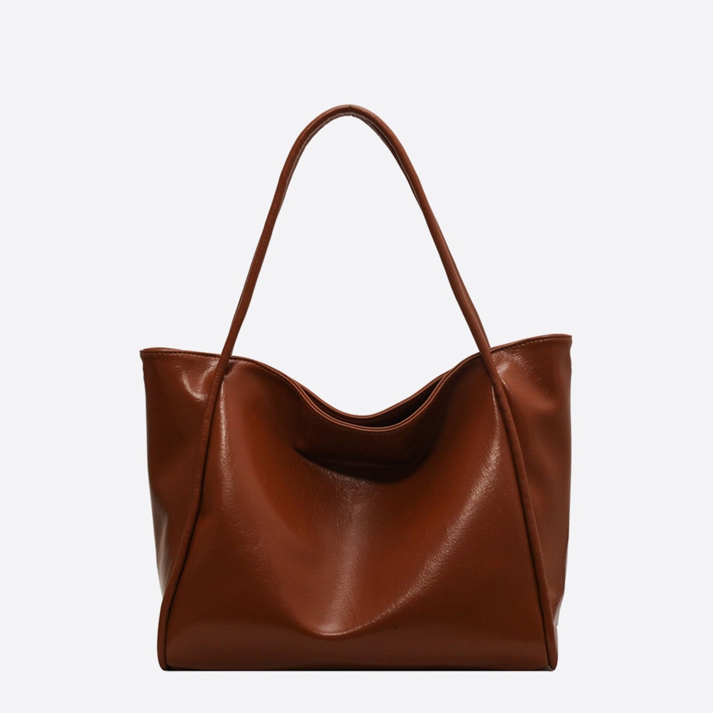 Commute Double Strap Solid Color Shoulder Tote Bags