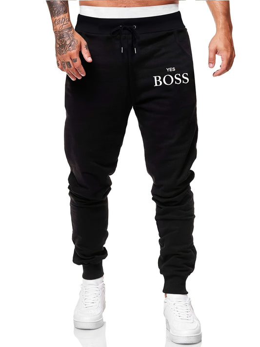 「binfenxie」Men's Casual Sherpa Fleece Drawstring Active Sweatpants With "Yes, Boss" Best Sellers