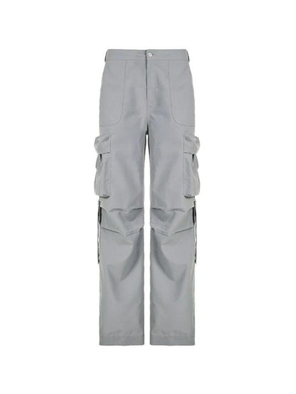 Low Rise Side Zip Up Cargo Pants