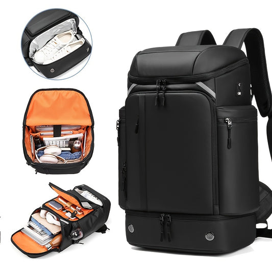 1pc Large Capacity Mens Travel Backpack - Waterproof Laptop Backpack with Shoe Compartment, Adjustable Strap, and Buckle - Perfect for Hiking, Business, and Outdoor Activities, Great Gift for Men and Women on Christmas, Valentines Day, and Thanksgiving