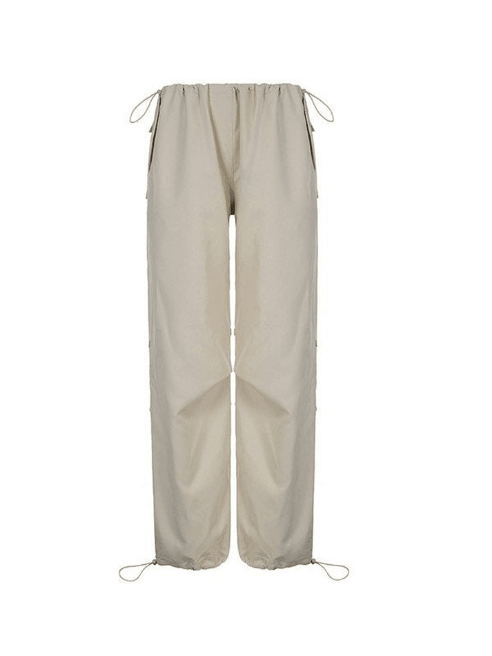 Drawstring Low Waist Baggy Cargo Pants