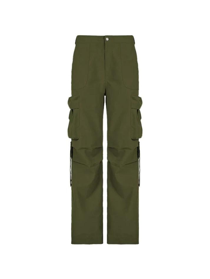 Low Rise Side Zip Up Cargo Pants