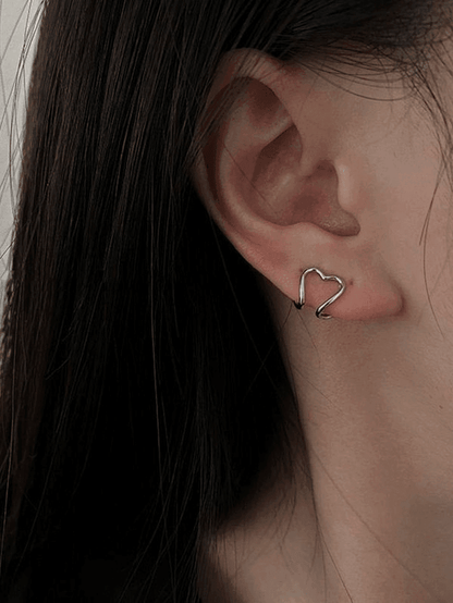 Heart Decor Cuff Earring Jewelry