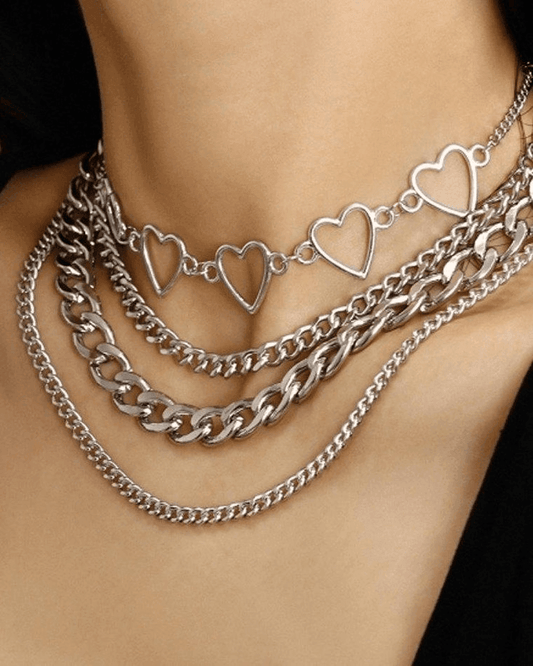 Heart Multilayer Necklace Jewelry