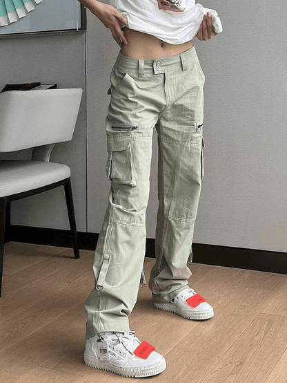 Low Waist Baggy Parachute Cargo Pants