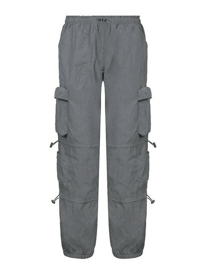 Pocket Patched Drawstring Cargo Pants