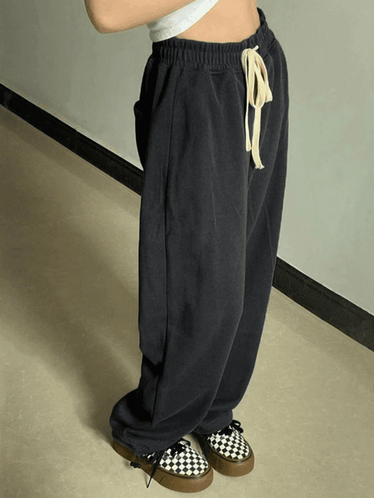 Simple Solid Color Baggy Sweatpants