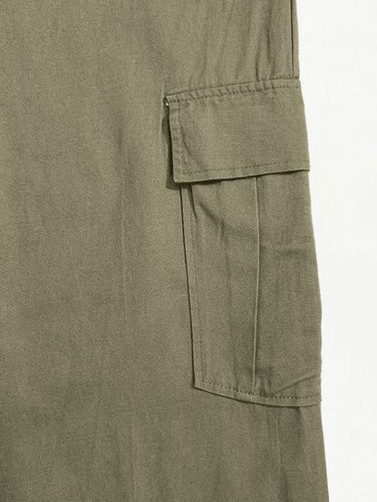 Washed Pocket Straight Leg Pants