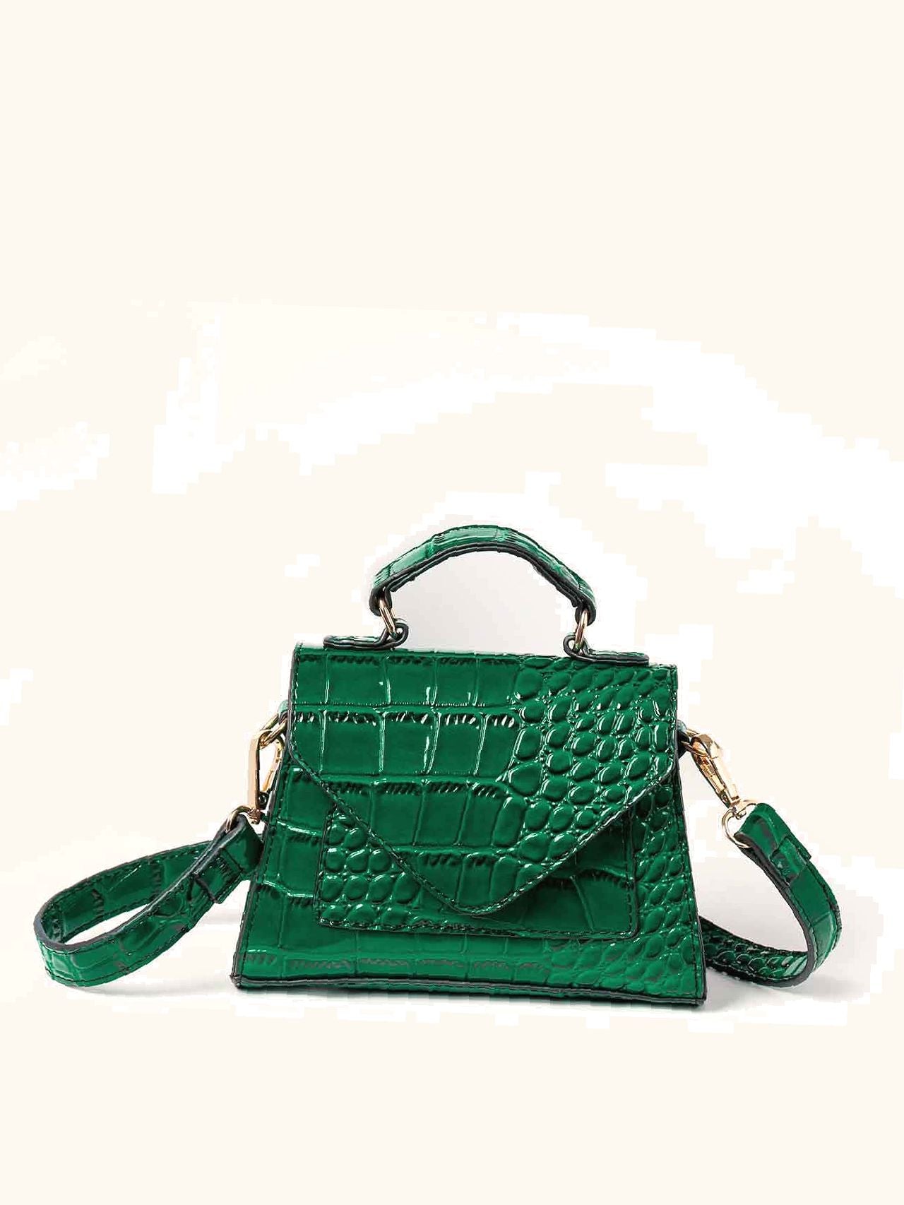 Croc Embossed Satchel Bag  - Women Satchels