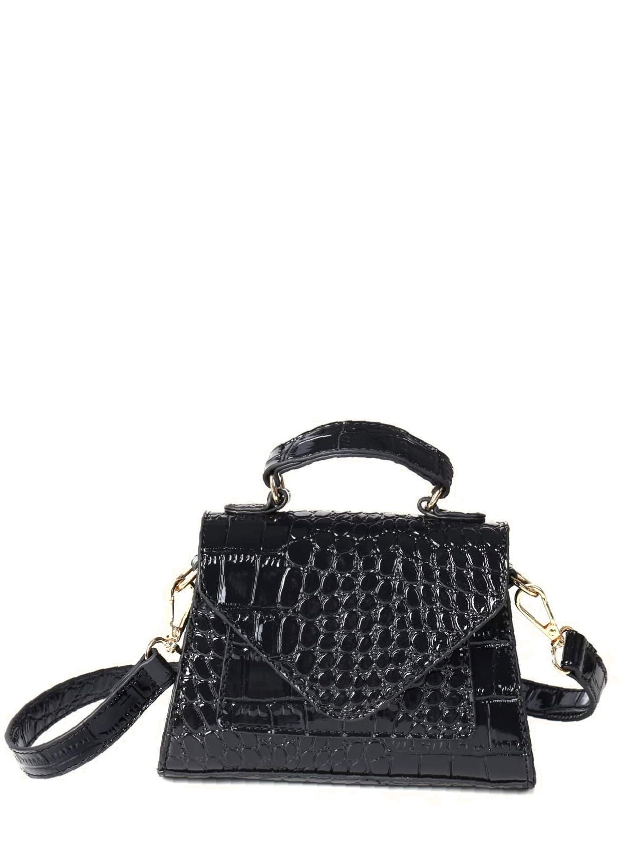 Croc Embossed Satchel Bag  - Women Satchels