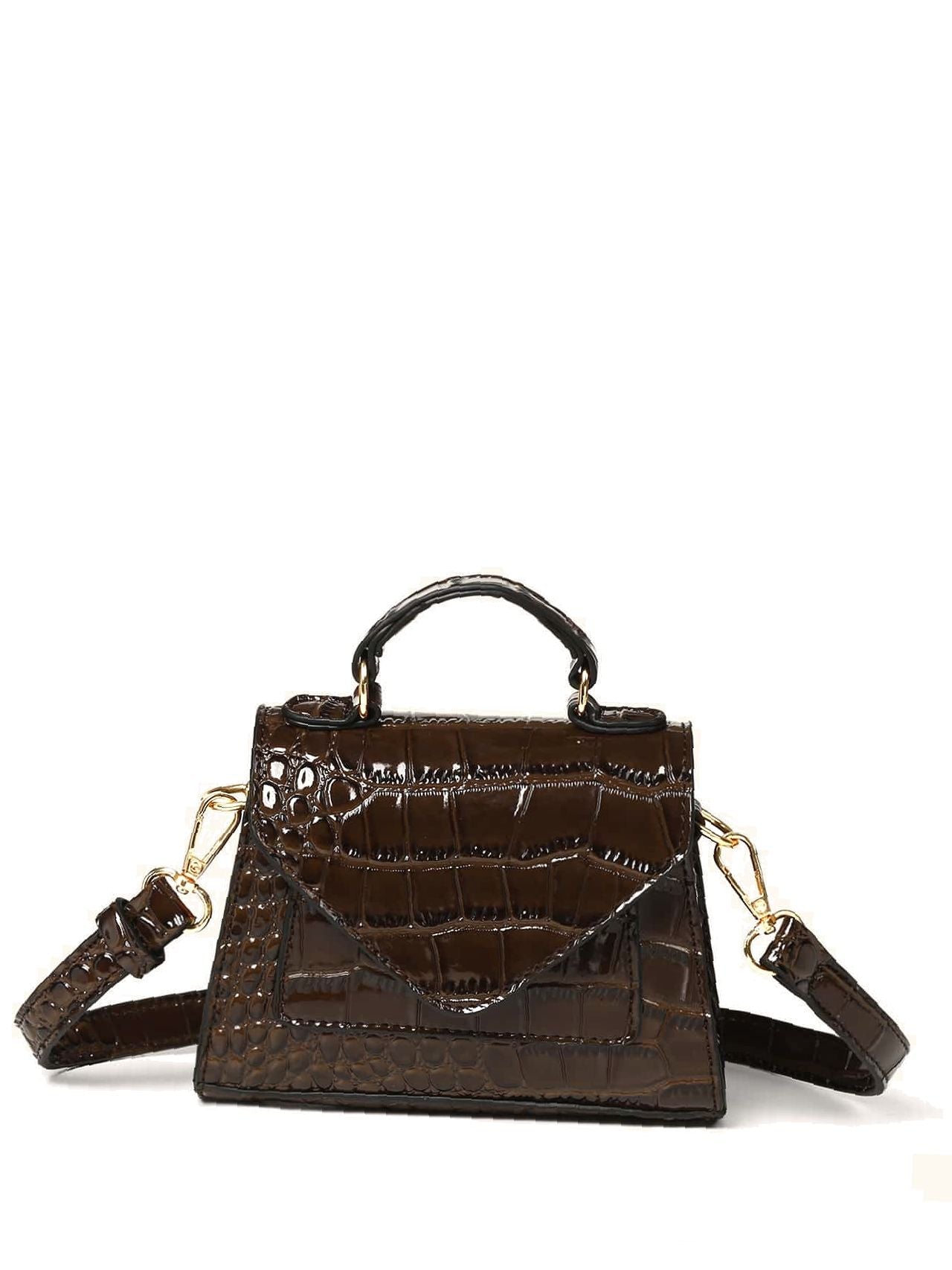 Croc Embossed Satchel Bag  - Women Satchels