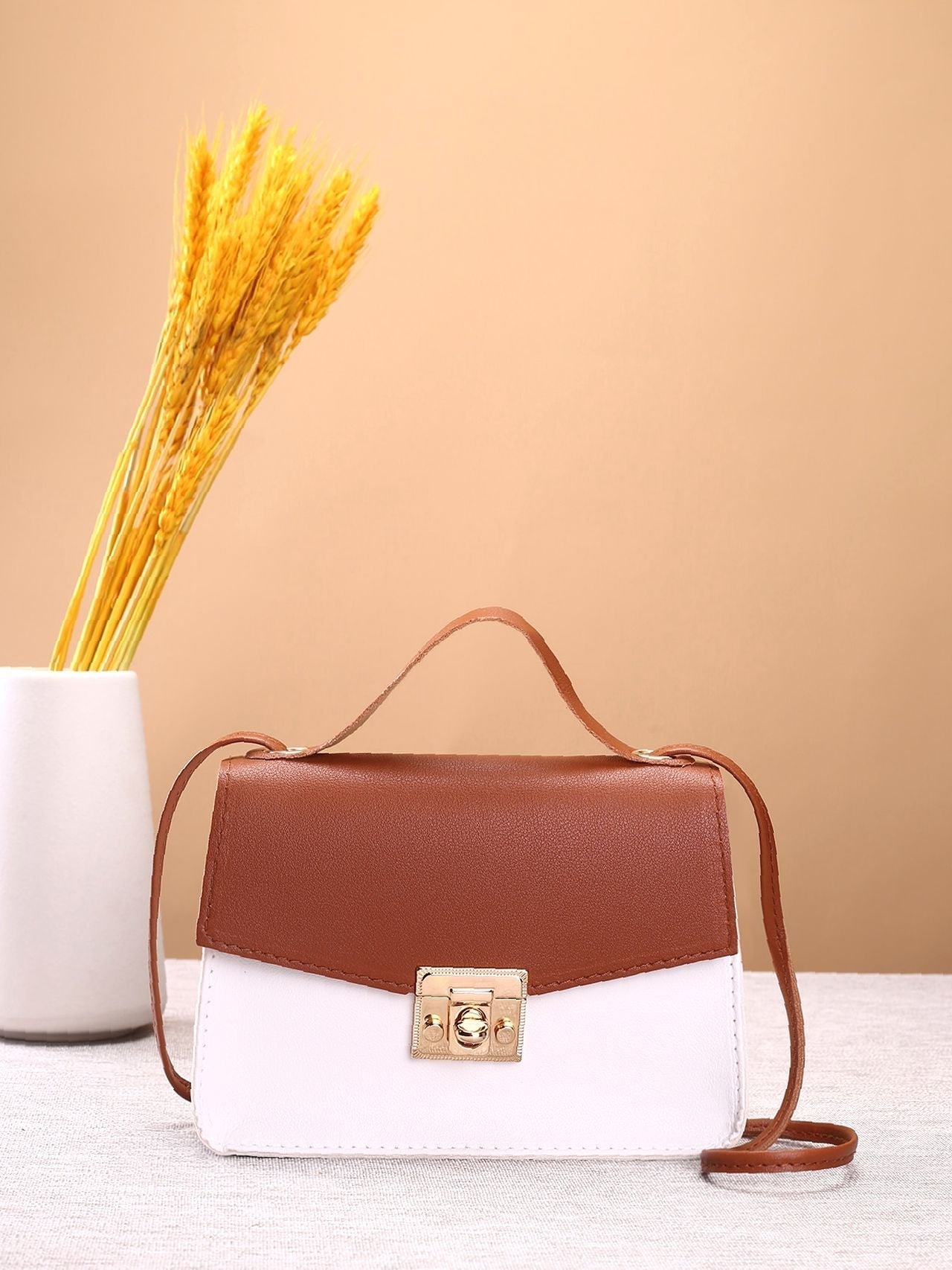 Two Tone Satchel Bag  - Women Satchels