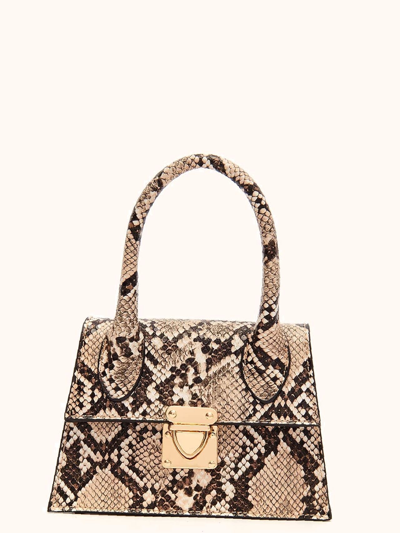 Mini Snakeskin Print Satchel Bag  - Women Satchels