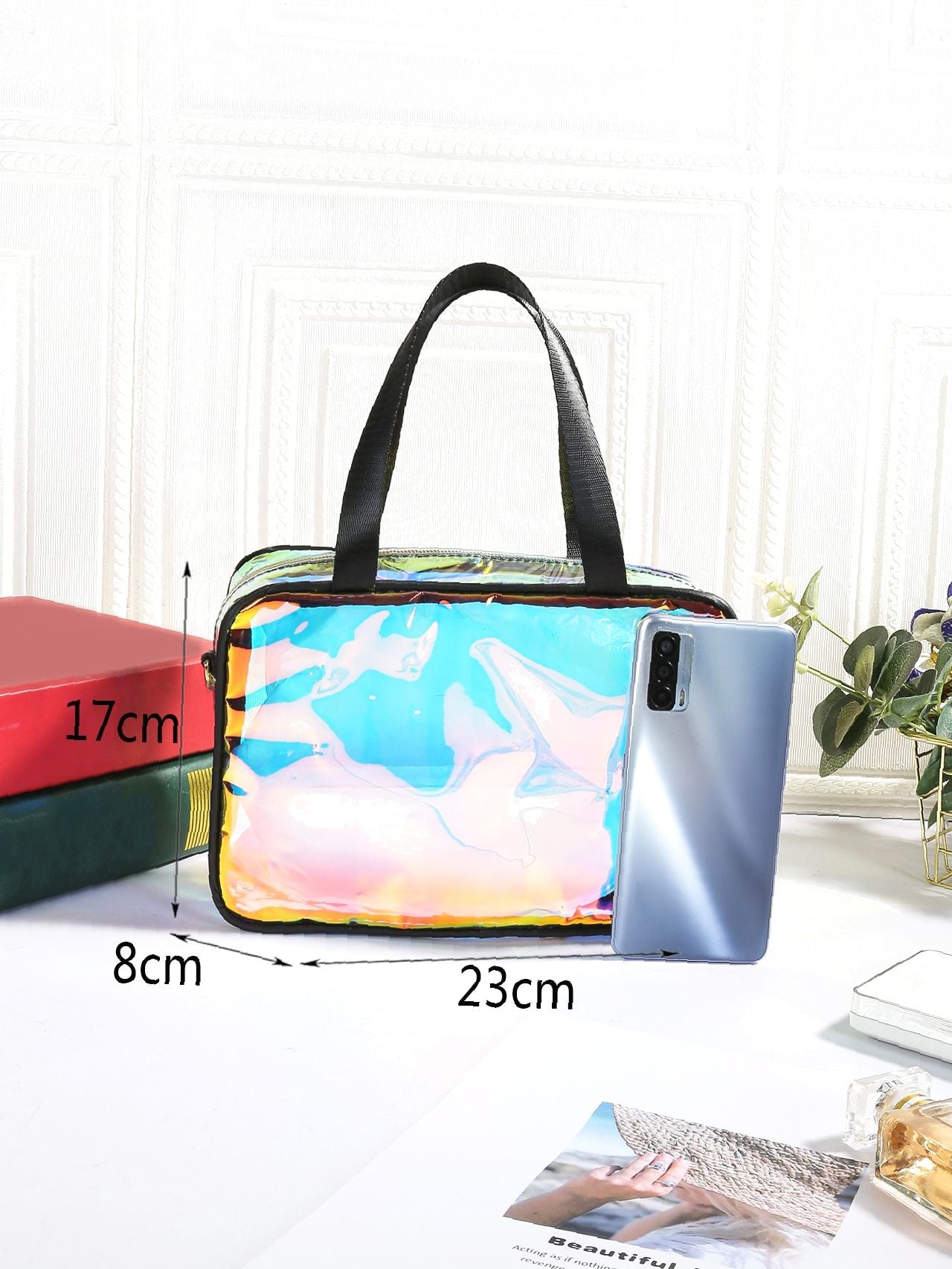 Holographic Contrast Binding Satchel Bag  - Women Satchels