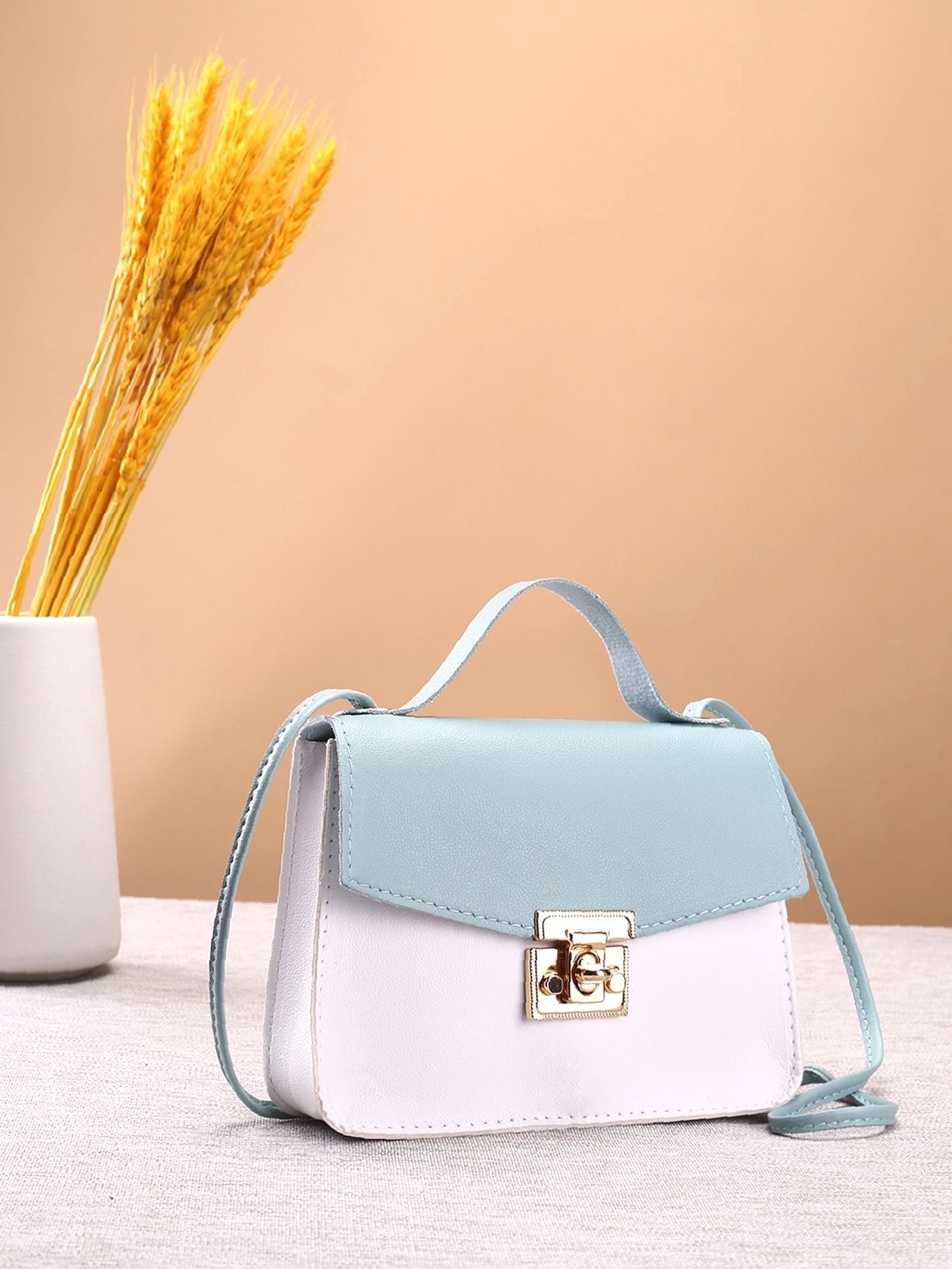 Two Tone Satchel Bag  - Women Satchels