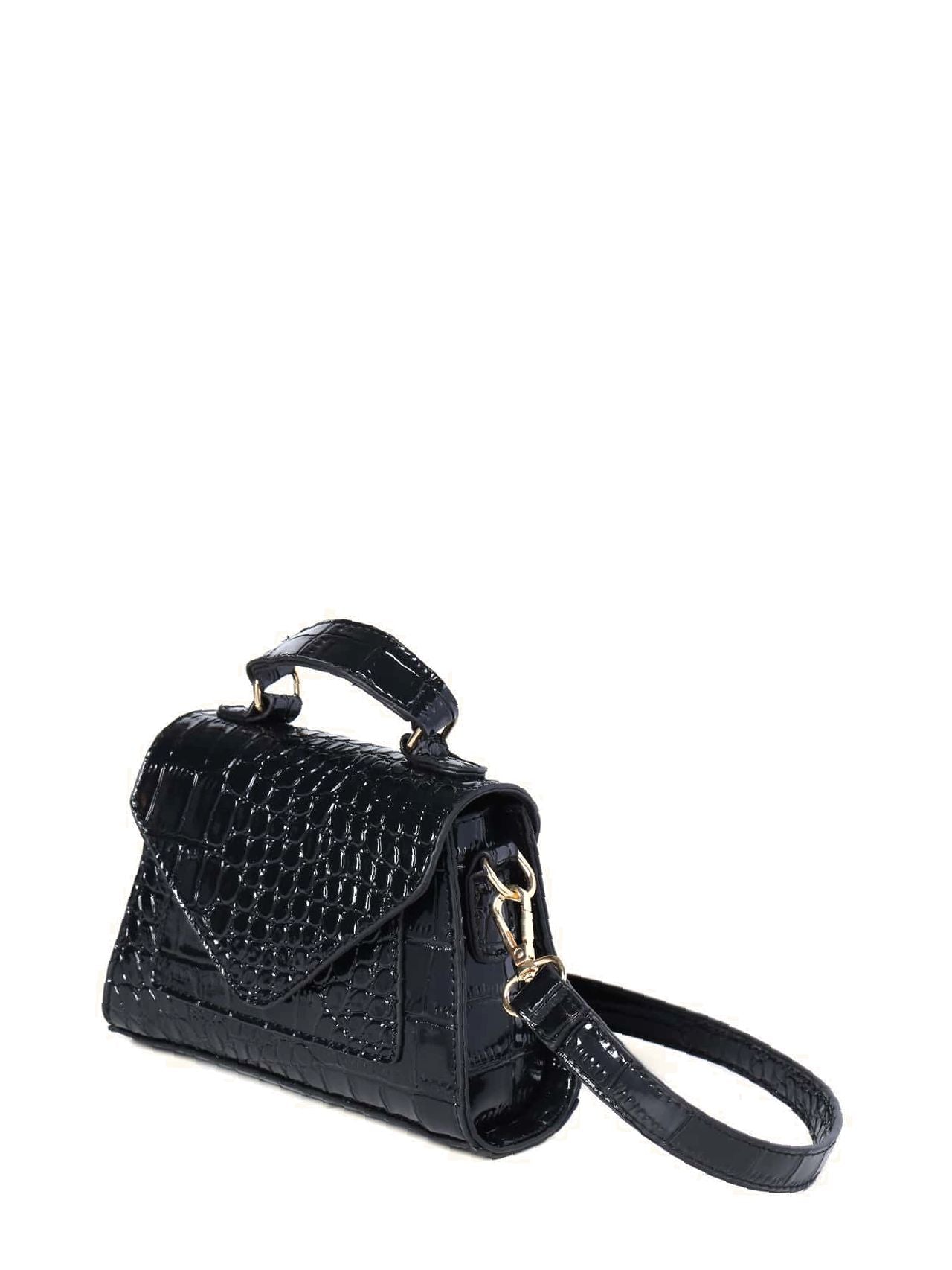 Croc Embossed Satchel Bag  - Women Satchels