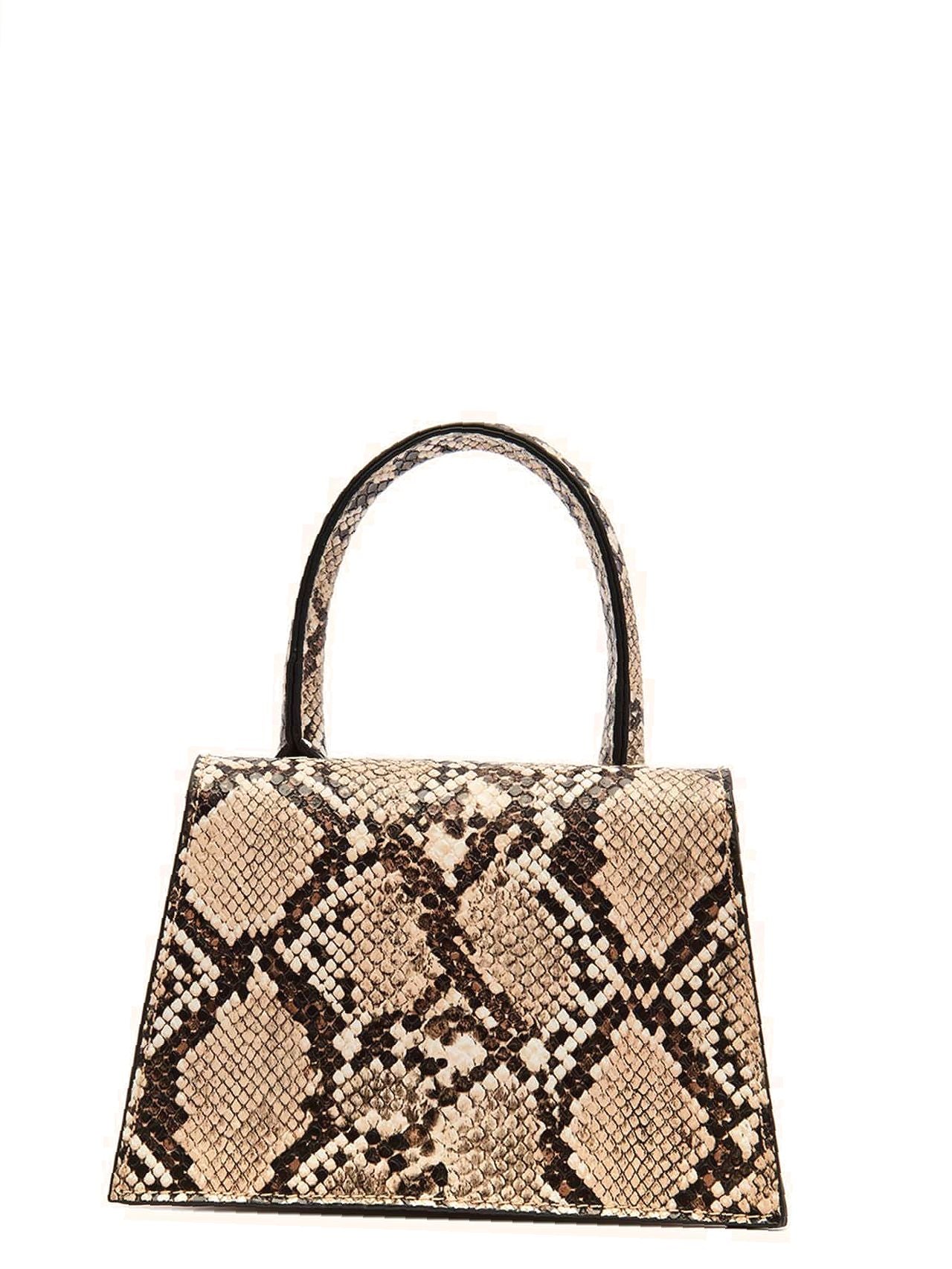 Mini Snakeskin Print Satchel Bag  - Women Satchels