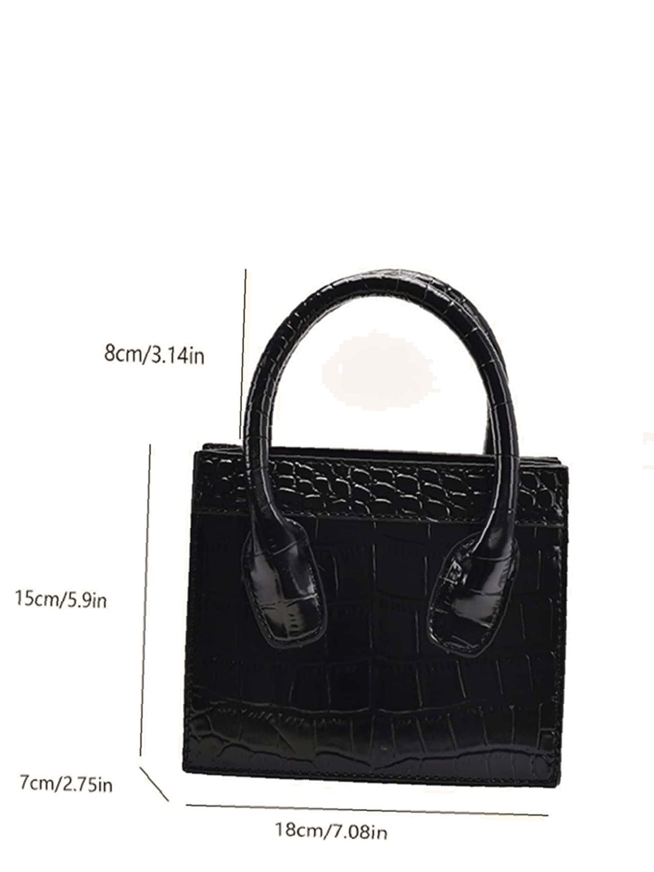 Croc Embossed Satchel Bag  - Women Satchels