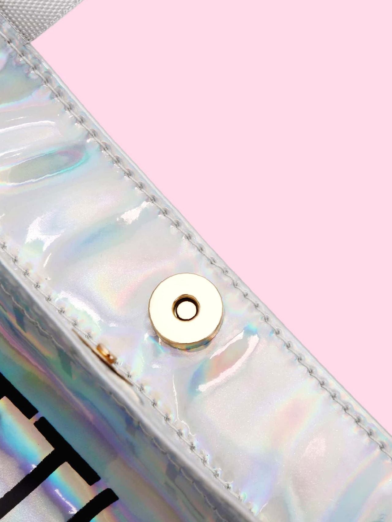 Holographic Letter Graphic Satchel Bag  - Women Satchels